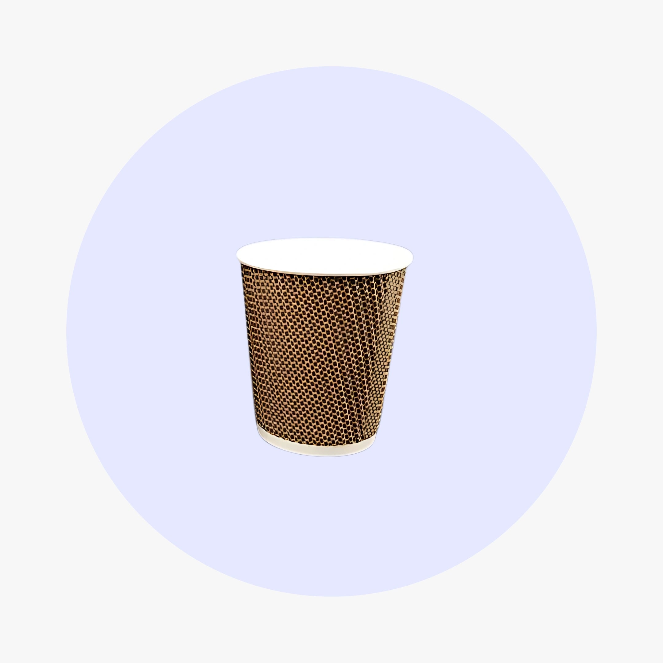Ripple Wall Paper Cups - Brown Stripes - 4 oz