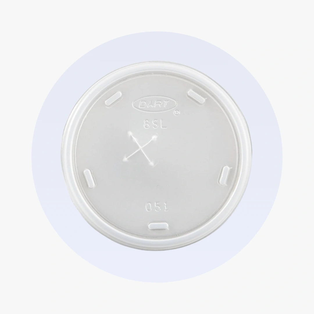 8SL STRAW SLOT LIDS For 8oz Cup