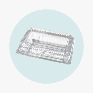 9" x 6" x 3" ClearSeal Hinged Lid Plastic Container