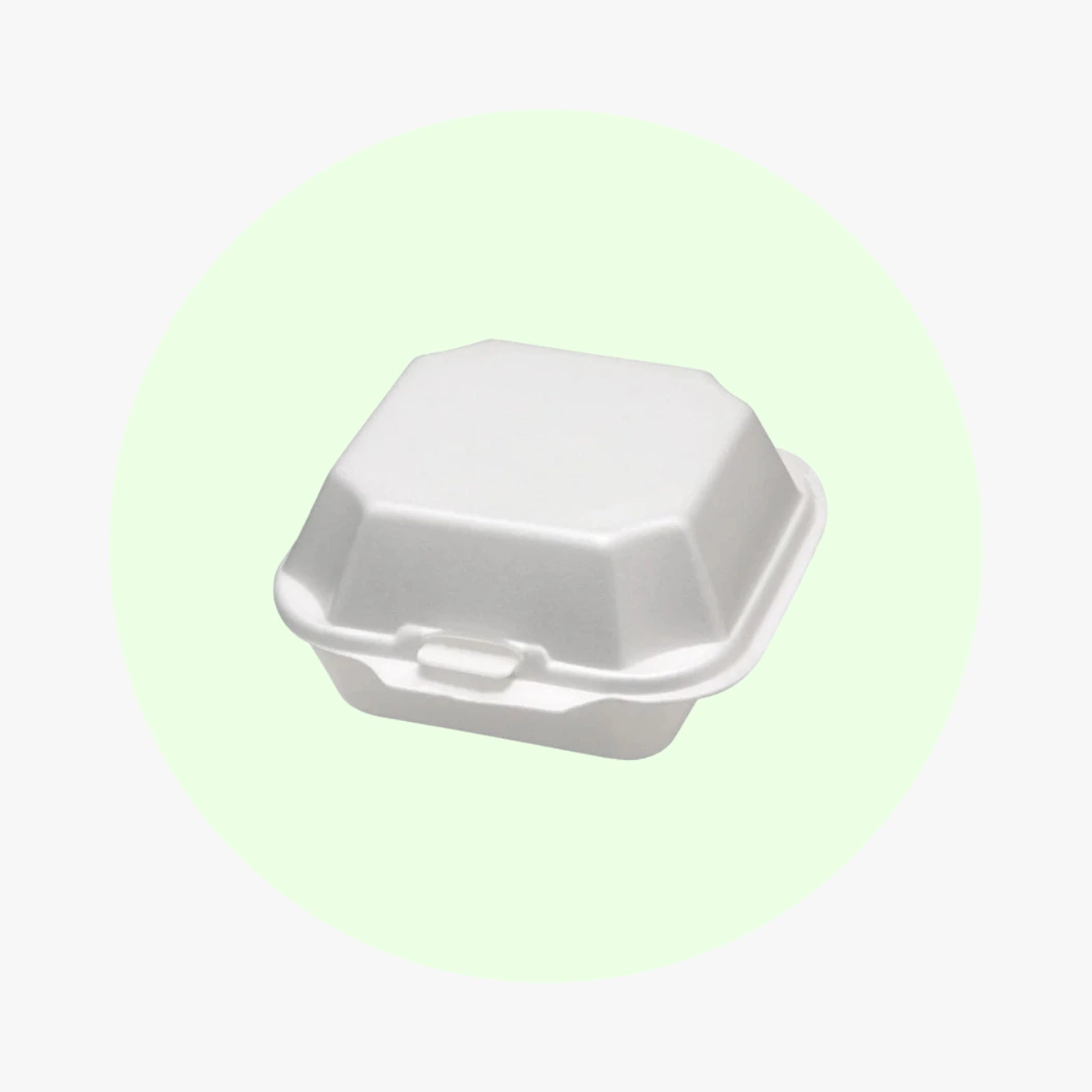 FOAMPAK FP-55002 Small 5" Foam Hinged Lid Sandwich Container | 5"x 5"