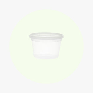 Microwavable Translucent Plastic Deli Container With Lids | 16 oz