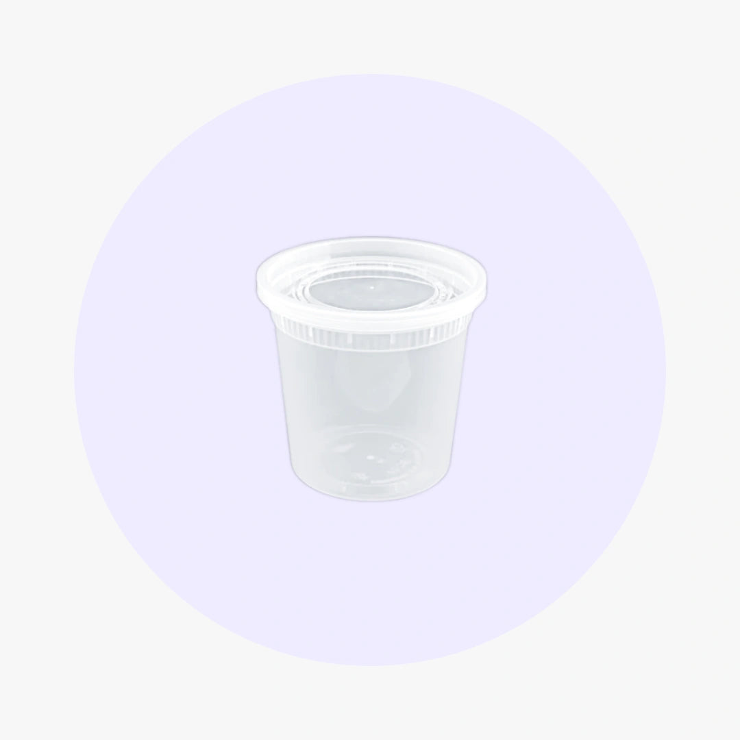 Microwavable Translucent Plastic Deli Container With Lids | 24 oz