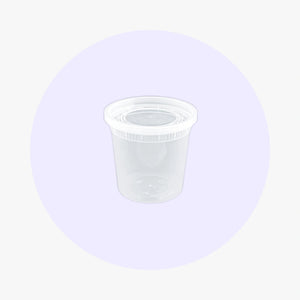 Microwavable Translucent Plastic Deli Container With Lids | 24 oz