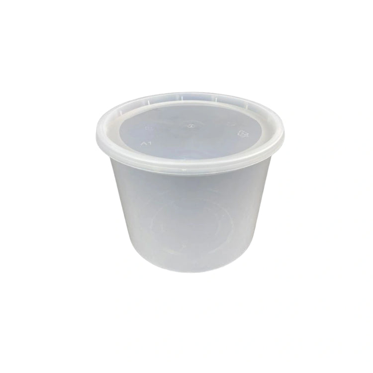 Microwavable Translucent Plastic Deli Container With Lids | 64 oz