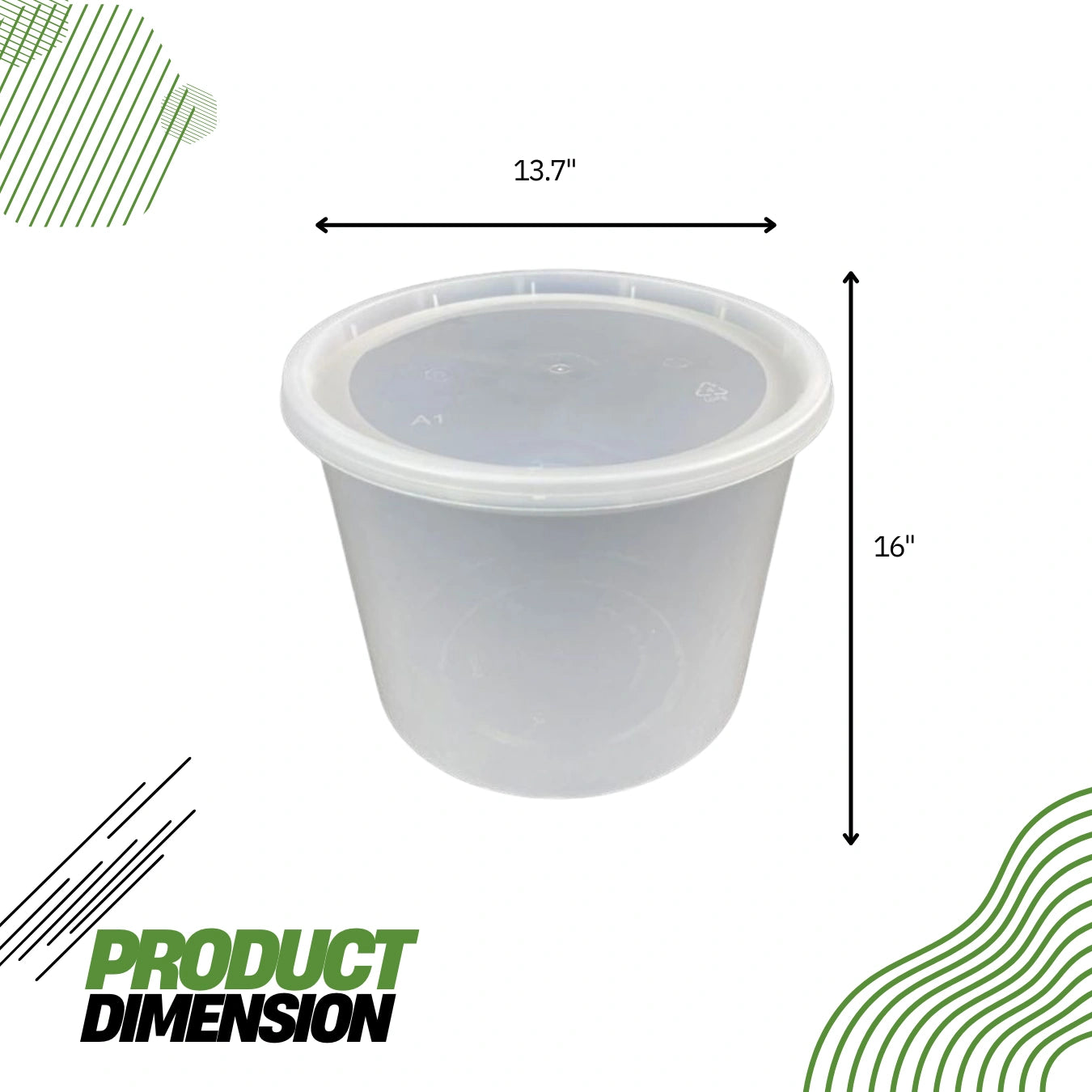 Microwavable Translucent Plastic Deli Container With Lids | 64 oz