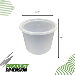 Microwavable Translucent Plastic Deli Container With Lids | 64 oz