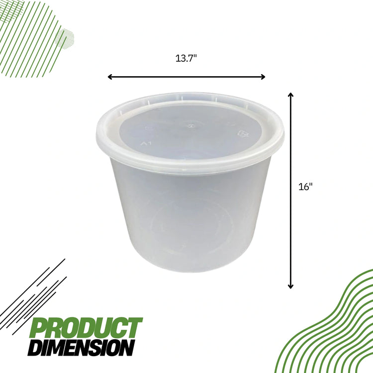 Microwavable Translucent Plastic Deli Container With Lids | 64 oz