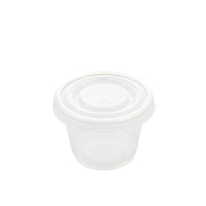 Portion cup Lid PET | 1 Oz - PACK THIS MEAL