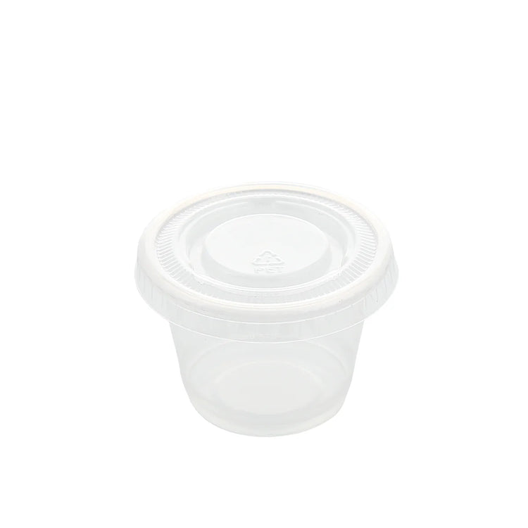 Portion cup Lid PET | 1 Oz - PACK THIS MEAL