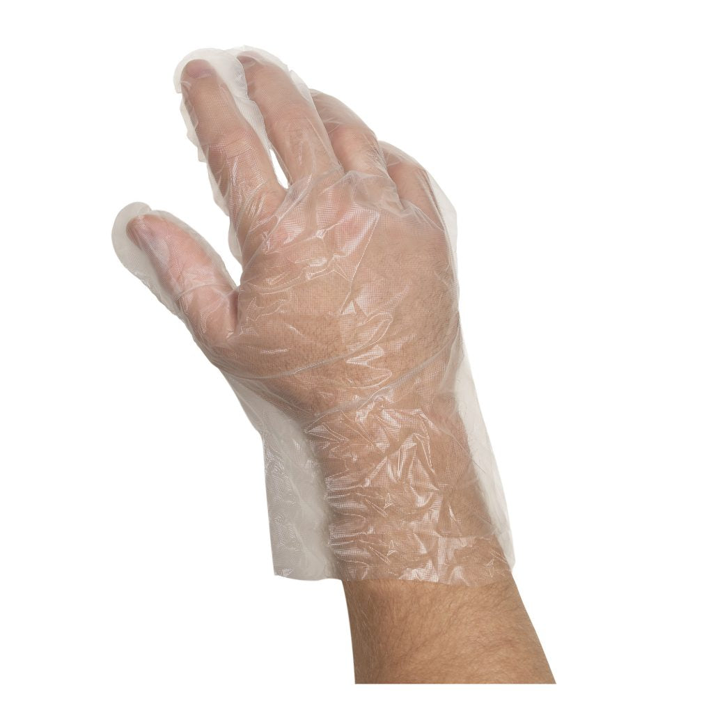 POLY GLOVES (500 Pieces/Case) UNIVERSAL - PACK THIS MEAL