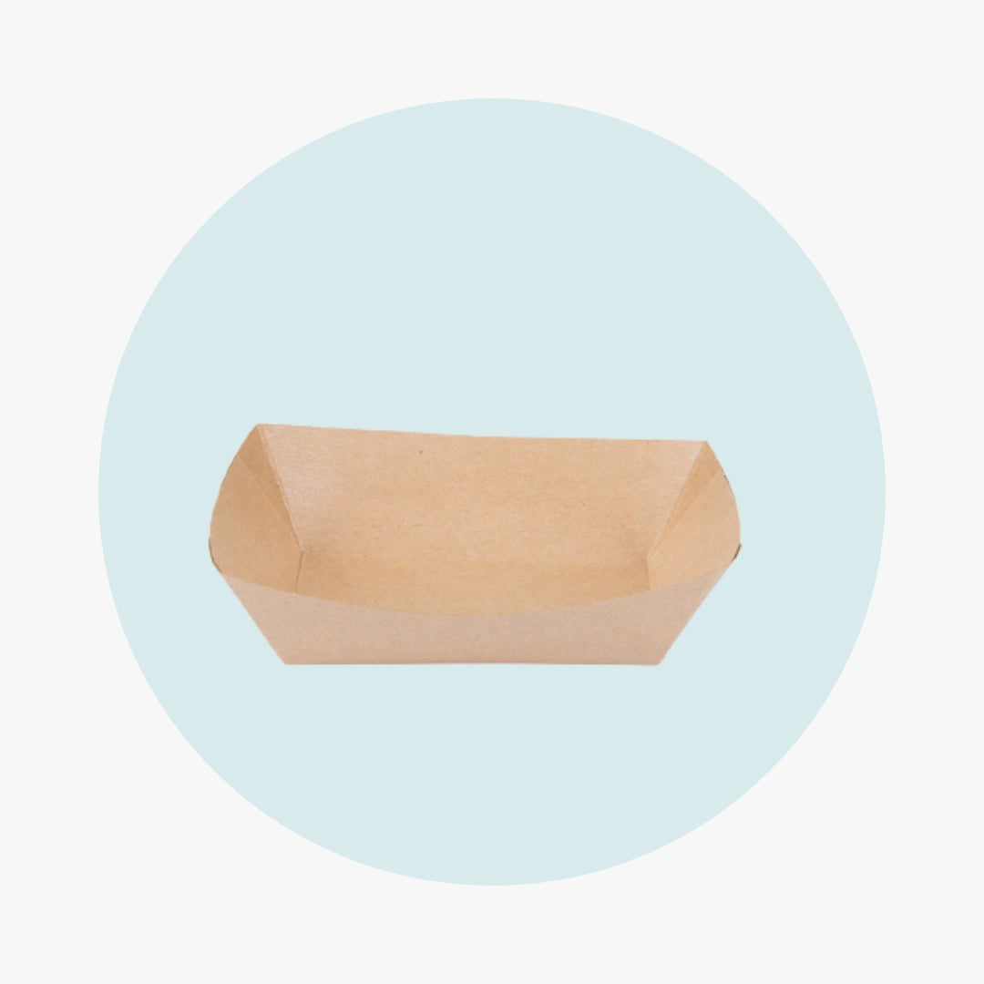 Paper Food Boat Tray - Kraft  1/4 lb