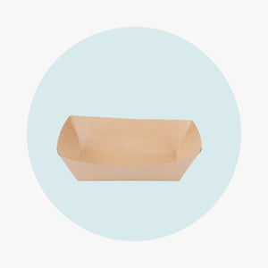Paper Food Boat Tray - Kraft  1/4 lb