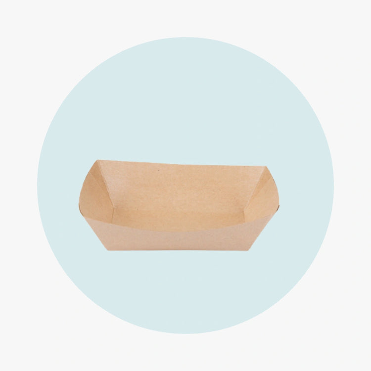 Paper Food Boat Tray - Kraft  1/4 lb
