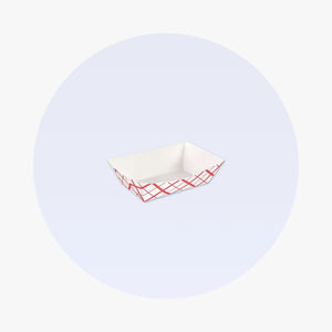 Paper Food Boat Tray - Red & White 1/4 lb