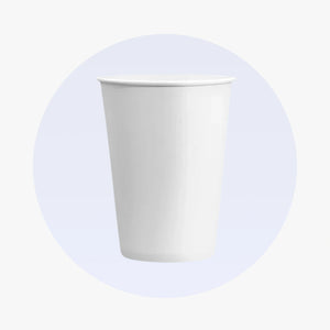 SINGLE WALL PAPER CUPS - WHITE - 10 oz