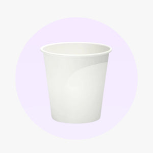 SINGLE WALL PAPER CUPS - WHITE - 6 oz