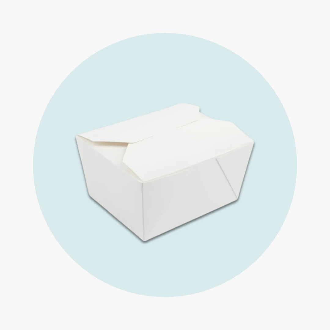 WHITE Fold To-Go Boxes