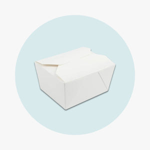 WHITE Fold To-Go Boxes