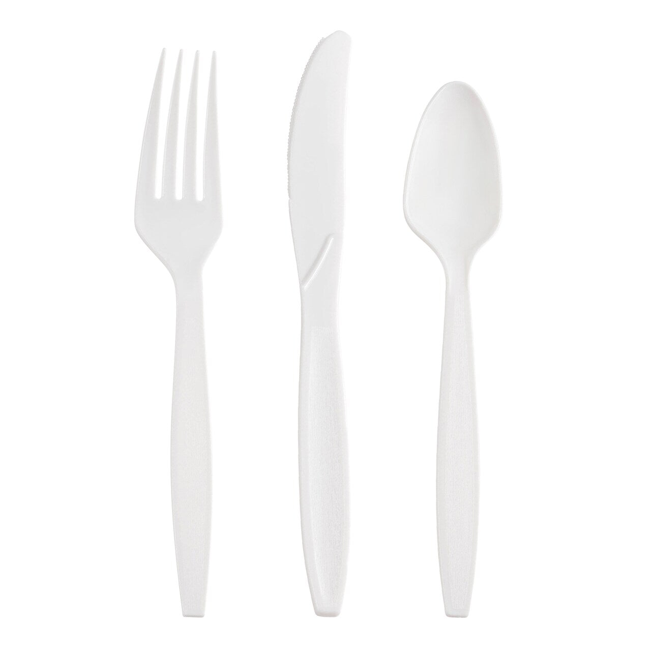 White Medium Weight Cutlery Set by packthismeal.myshopify.com