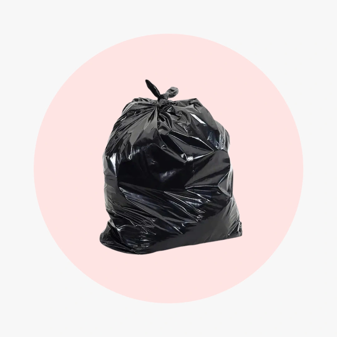 2 mil Extra Heavy Duty Trash Bags Black - PACK THIS MEAL