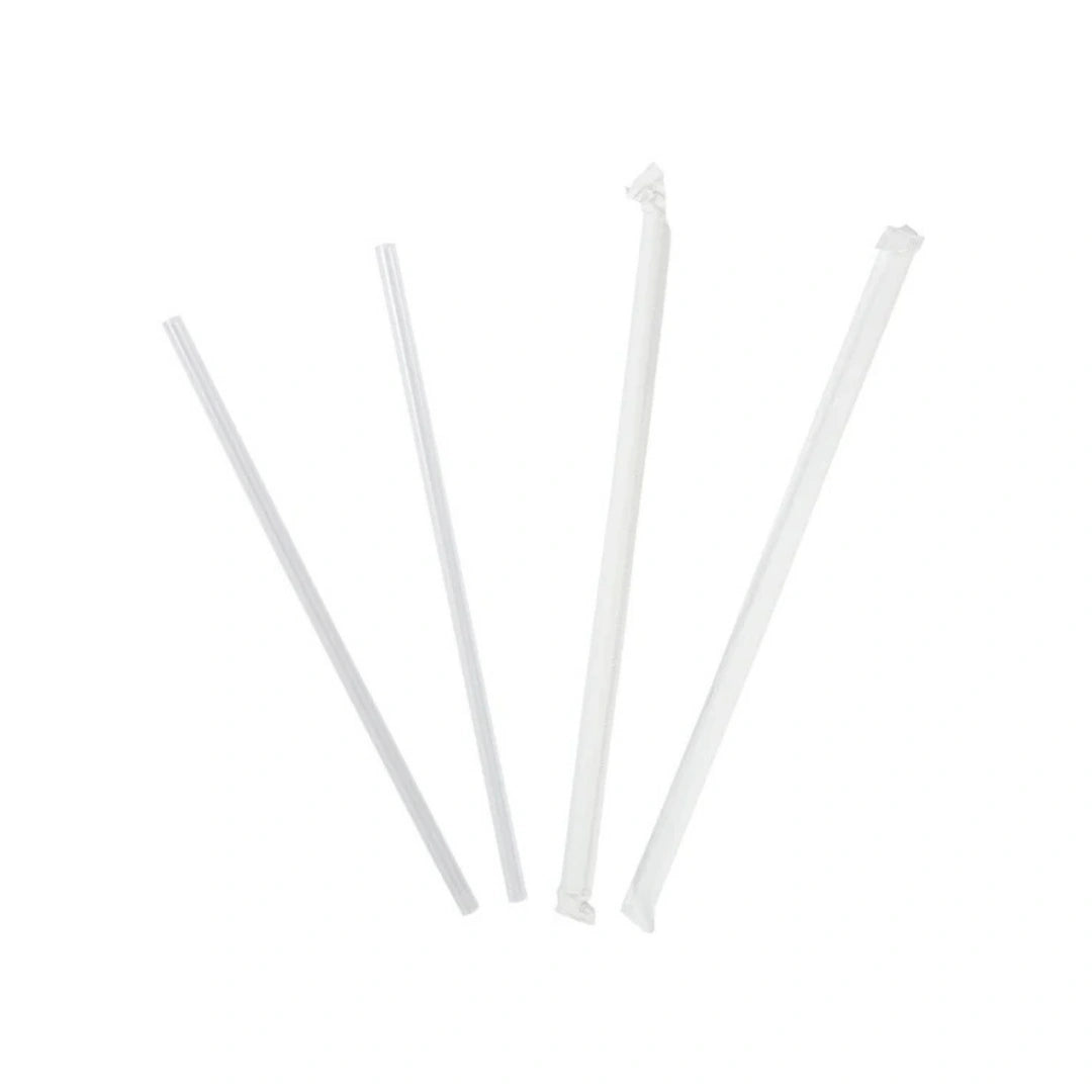 10.25" PLASTIC GIANT STRAWS - CLEAR