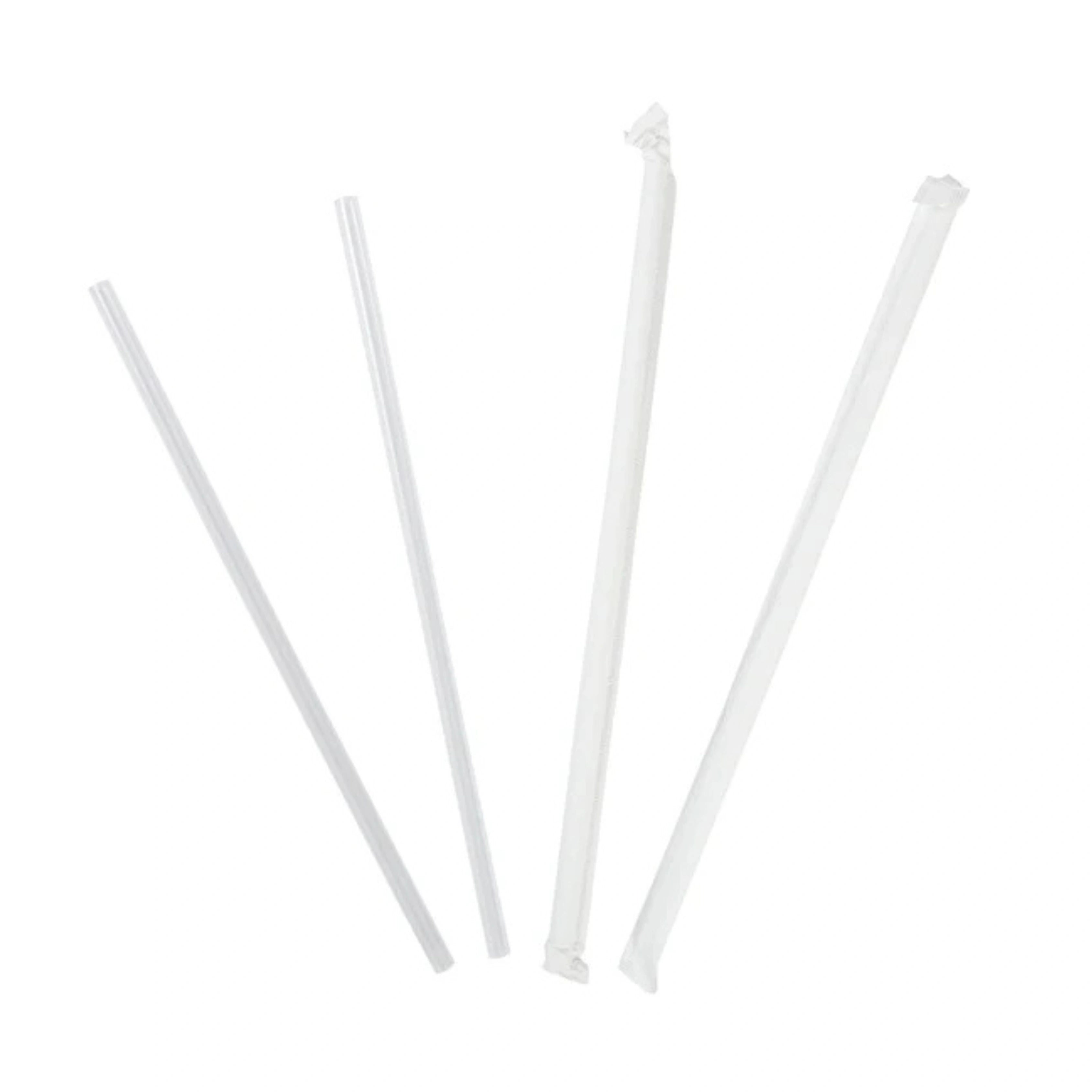 10.25" PLASTIC GIANT STRAWS - CLEAR