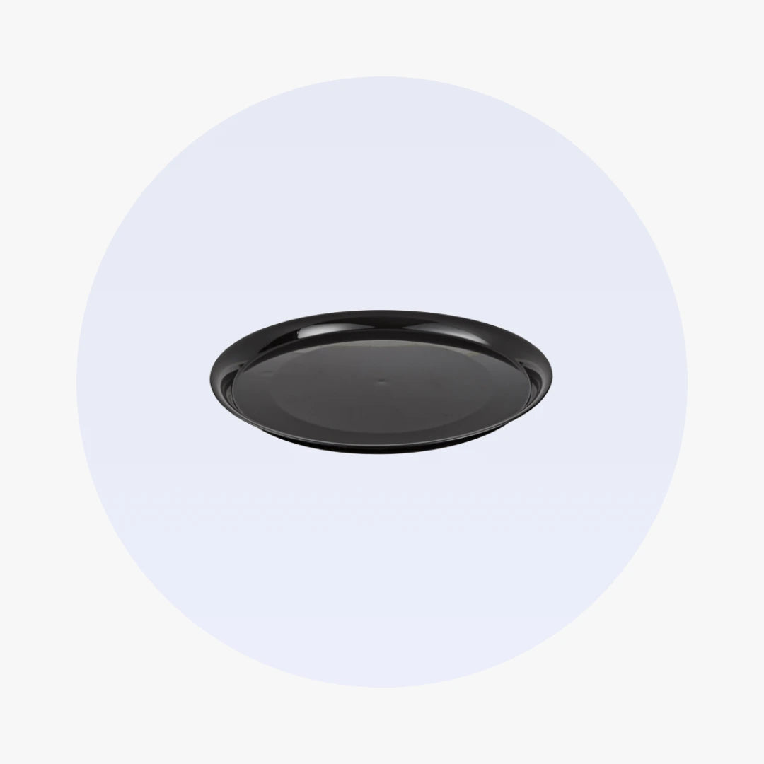 Black Round Catering Tray - 12"