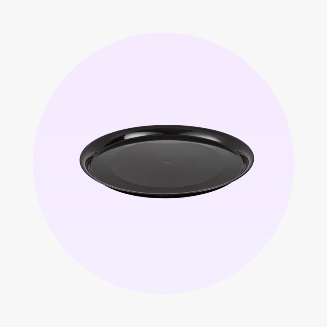 Black Round Catering Tray - 16"