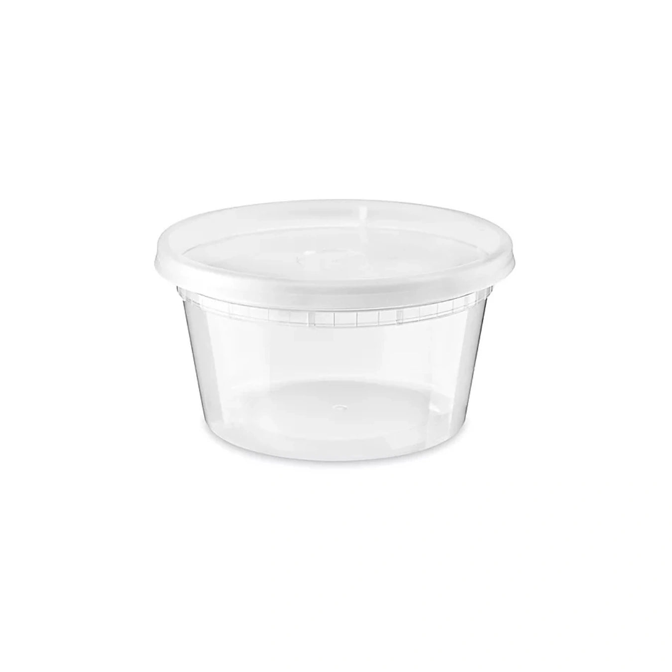 Microwavable Translucent Plastic Deli Container With Lids | 12 oz