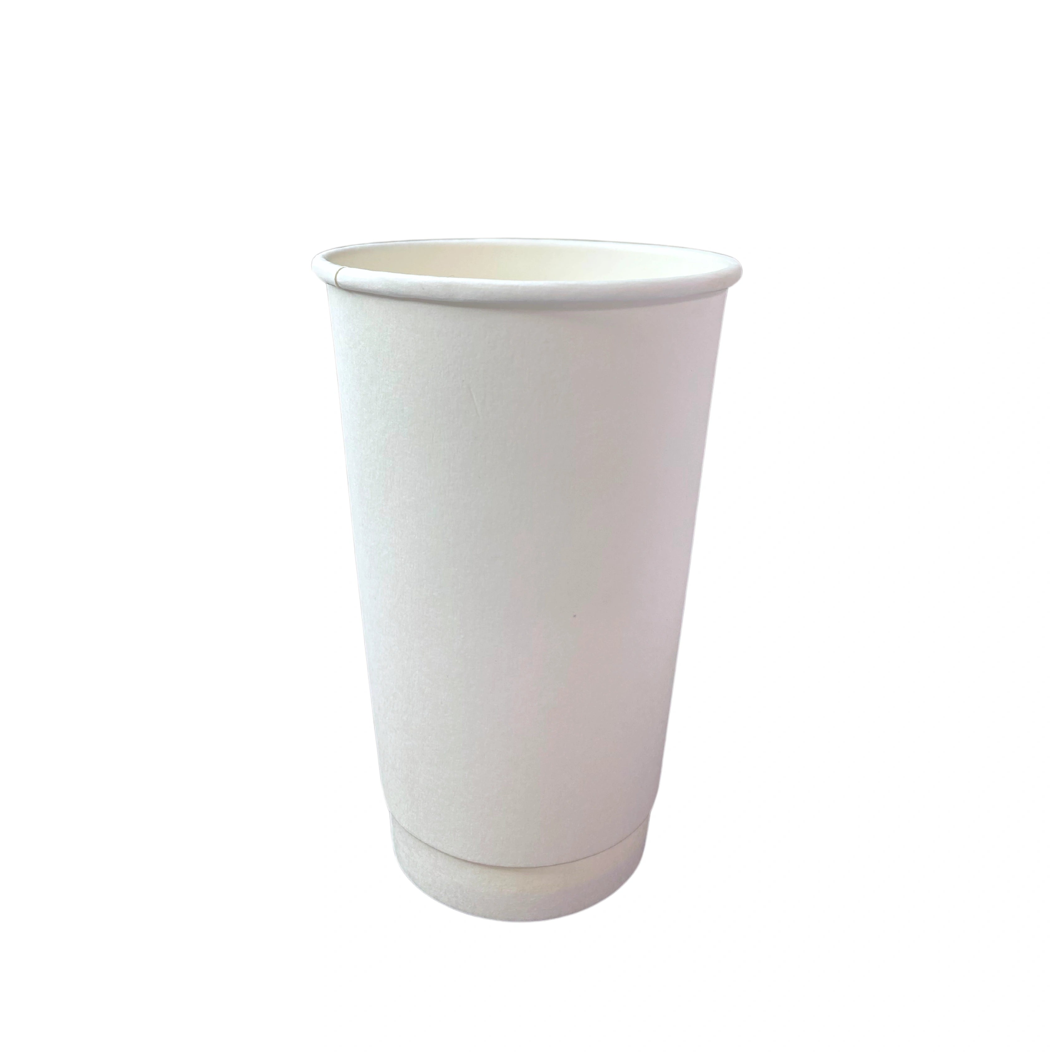 DOUBLE WALL PAPER CUPS - WHITE - 16 oz