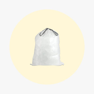 1 mil Trash Bags With Drawstring White - 13 Gallon - PACK THIS MEAL