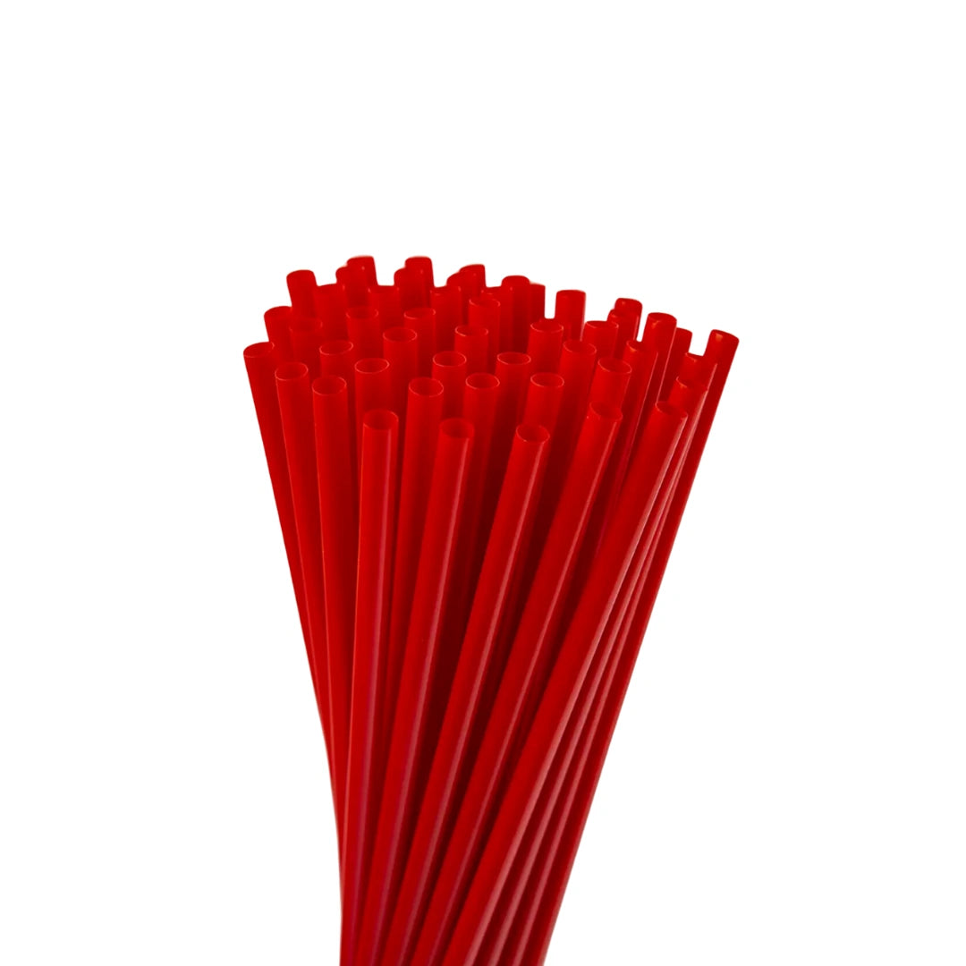 10.25" PLASTIC GIANT STRAWS - RED