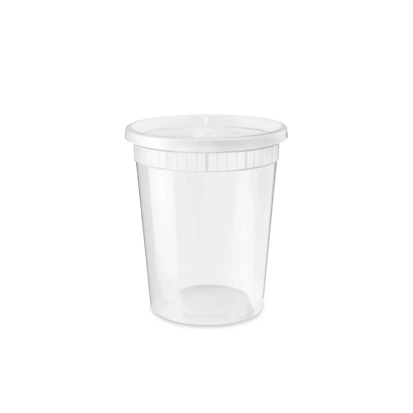 Microwavable Translucent Plastic Deli Container With Lids | 32 oz