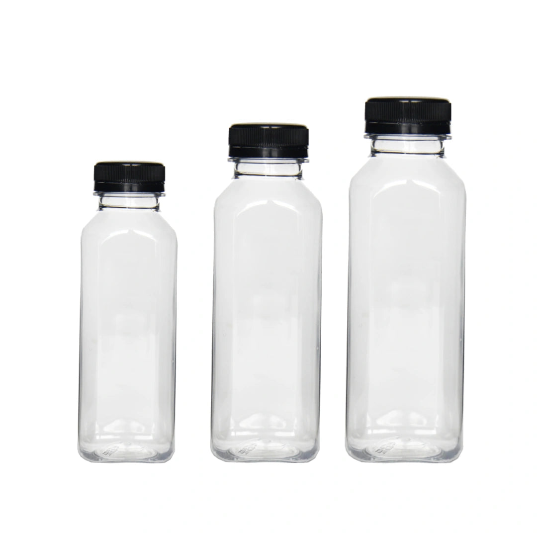 Square Shaped PET Bottles | 8 oz