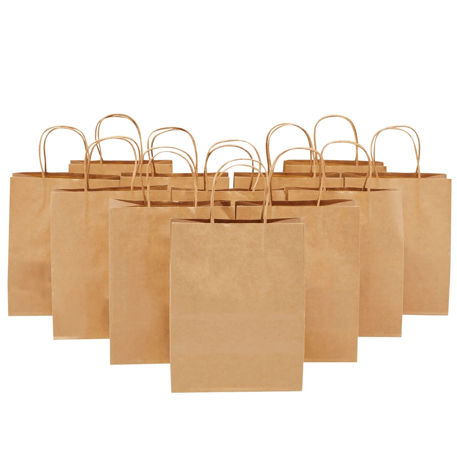 PAPER BAGS WITH HANDLE - MEDIUM (13X7X17) - PACK OF 250