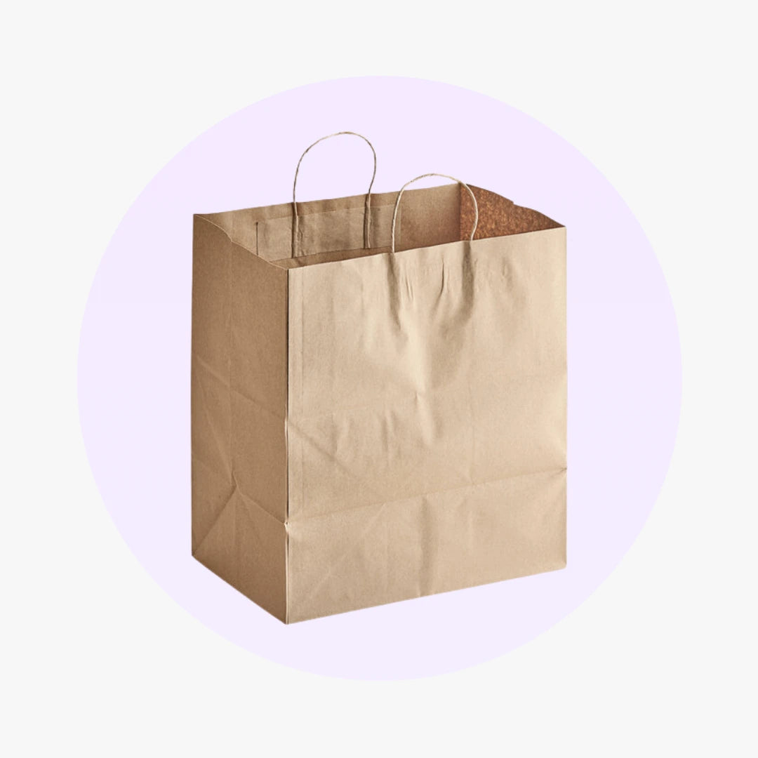 Kraft Shopper Bags With Handle - LARGE