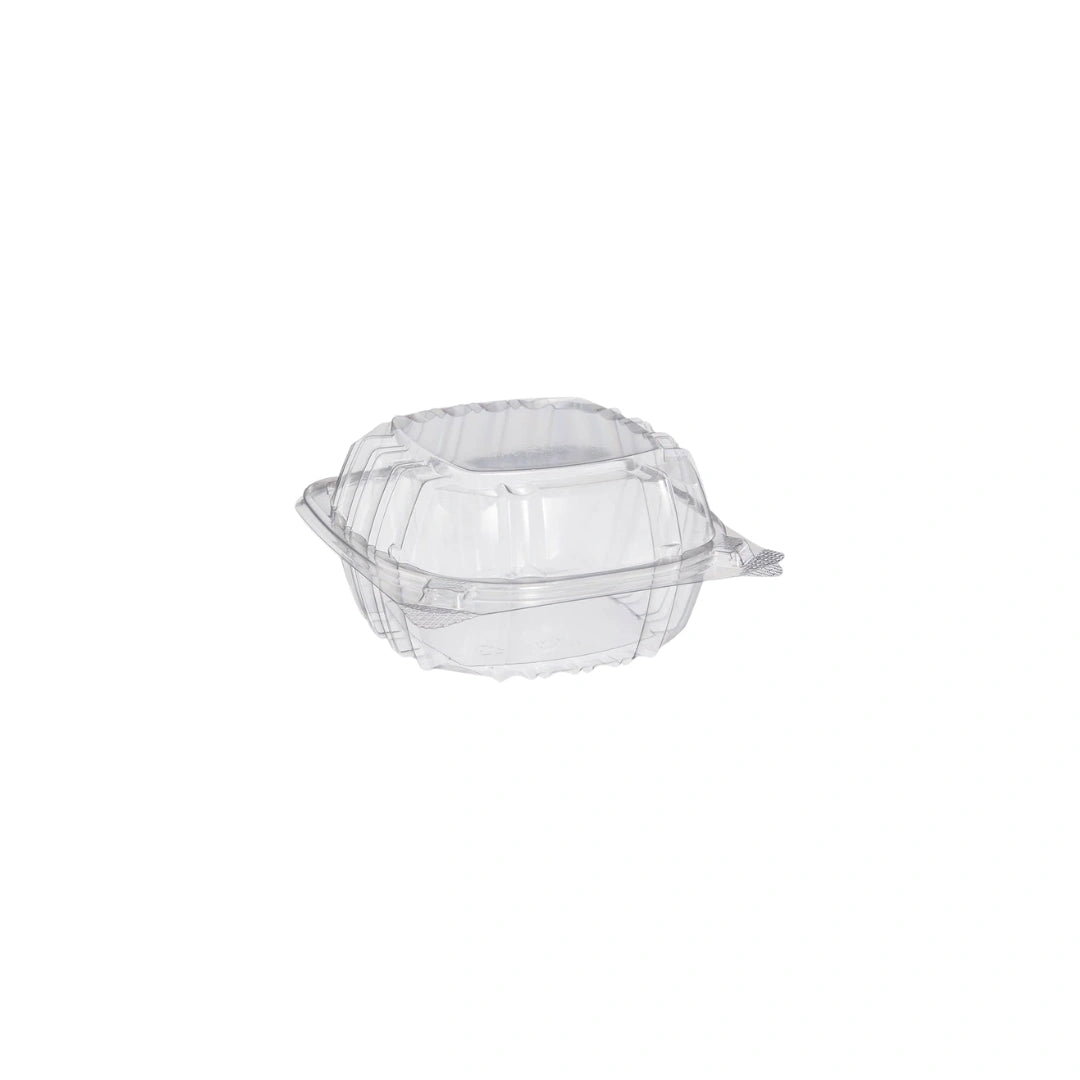 6" ClearSeal Hinged Lid Plastic Container