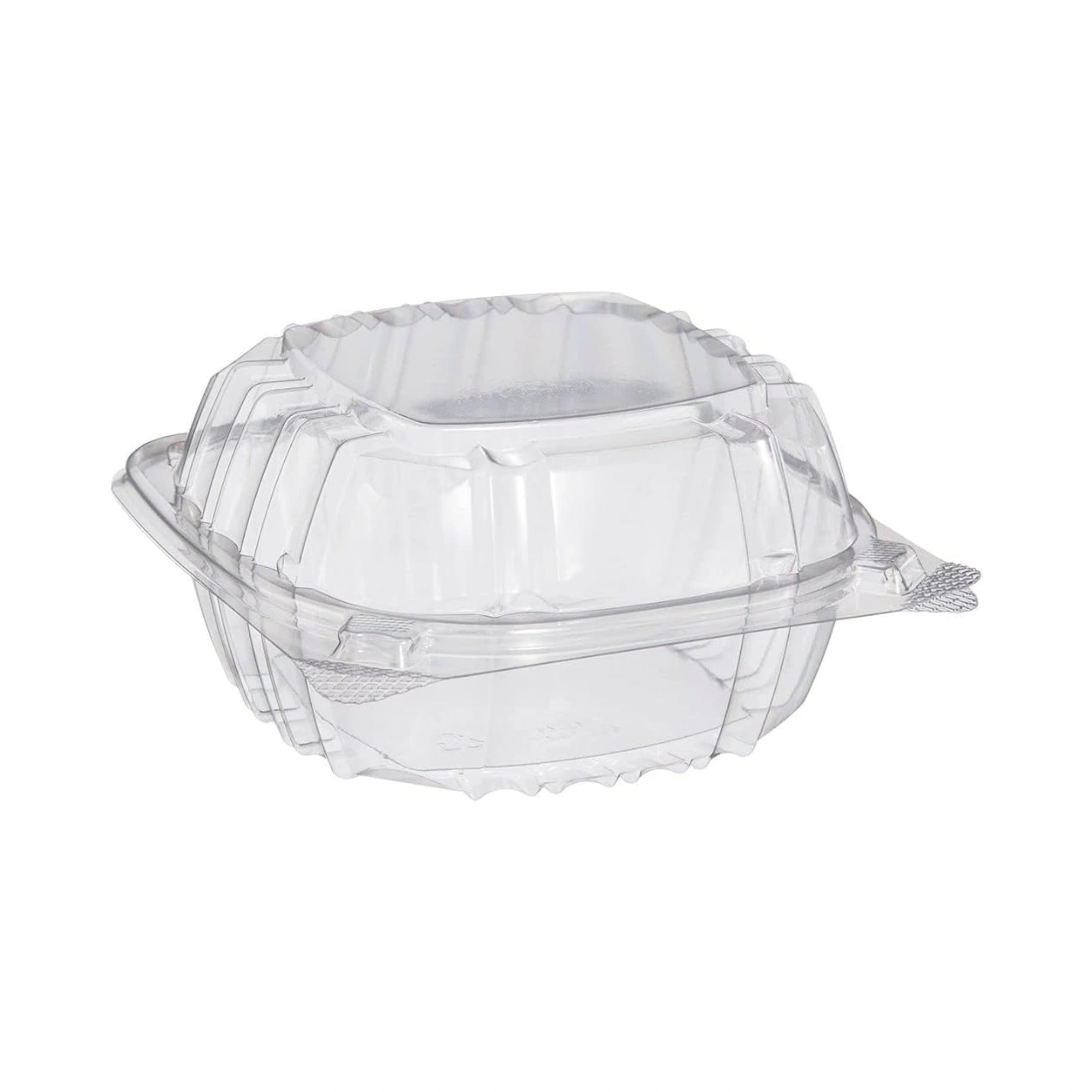 6" ClearSeal Hinged Lid Plastic Container