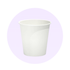 SINGLE WALL PAPER CUPS - WHITE - 6 oz