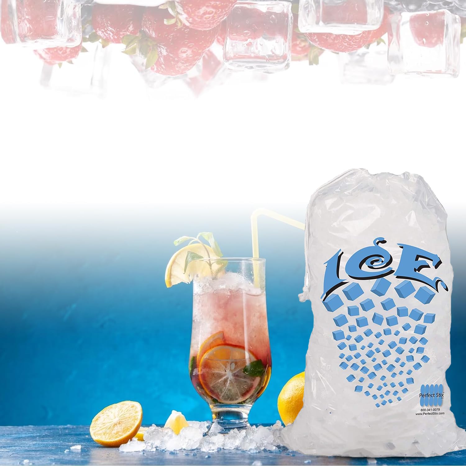 Ice Bags With Drawstring 10 lb