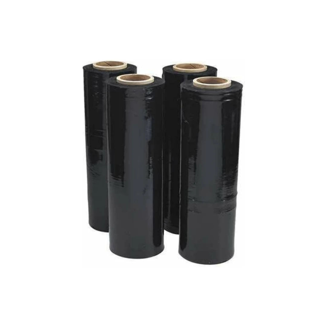 110 Guage Black Stretch Wrap 18" x 850ft - PACK THIS MEAL