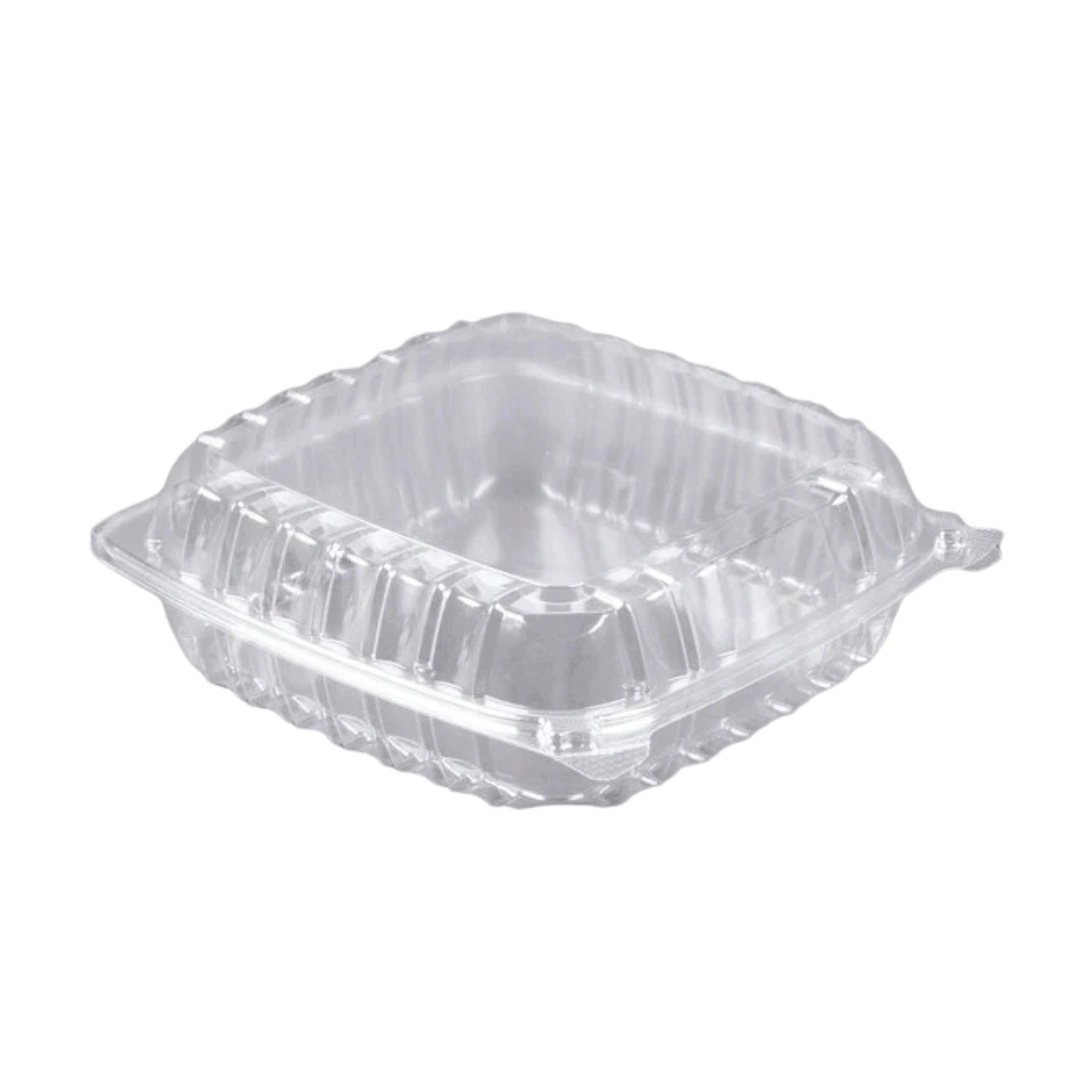 Contenedor de plástico con tapa abatible ClearSeal de 8" | 8"