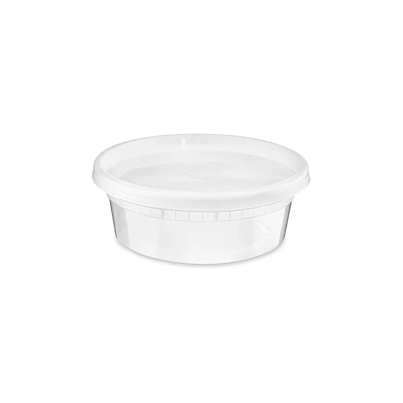 Microwavable Translucent Plastic Deli Container With Lids | 8 oz