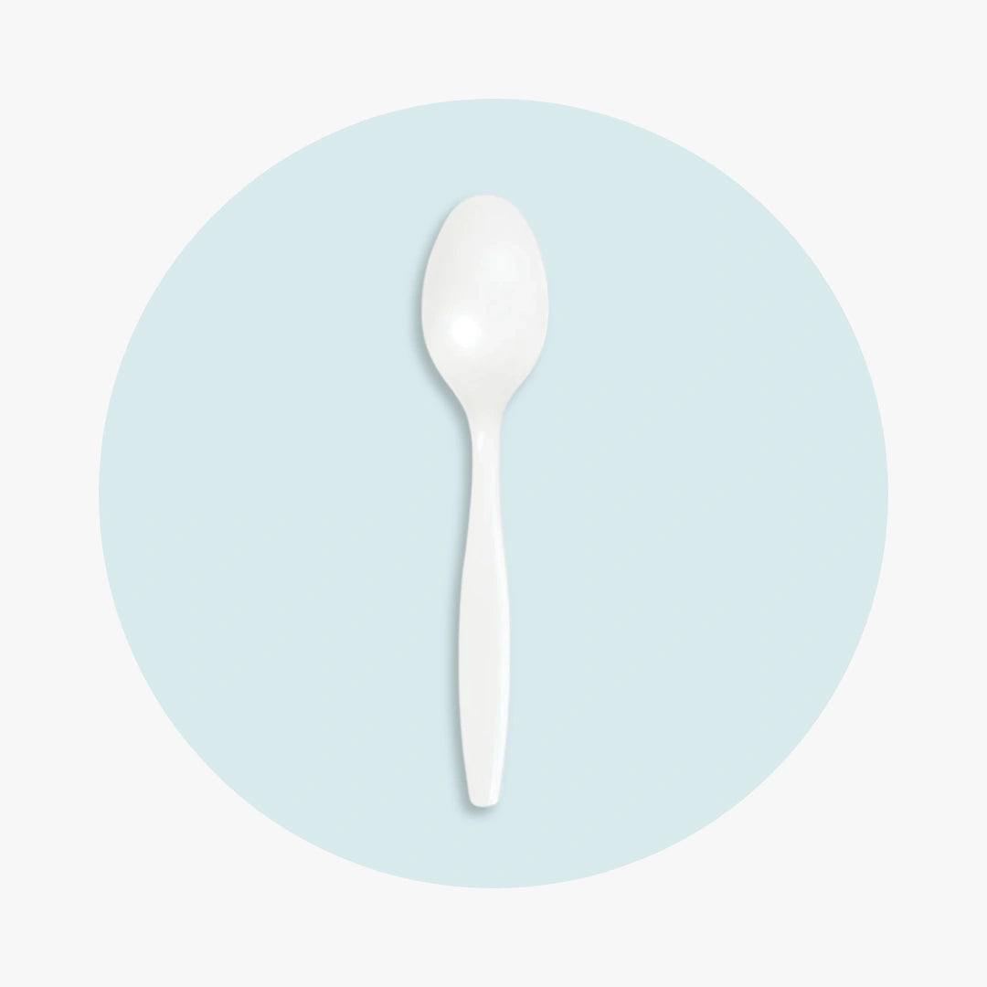 White Heavy Weight Spoons - Loose - 1000 pcs