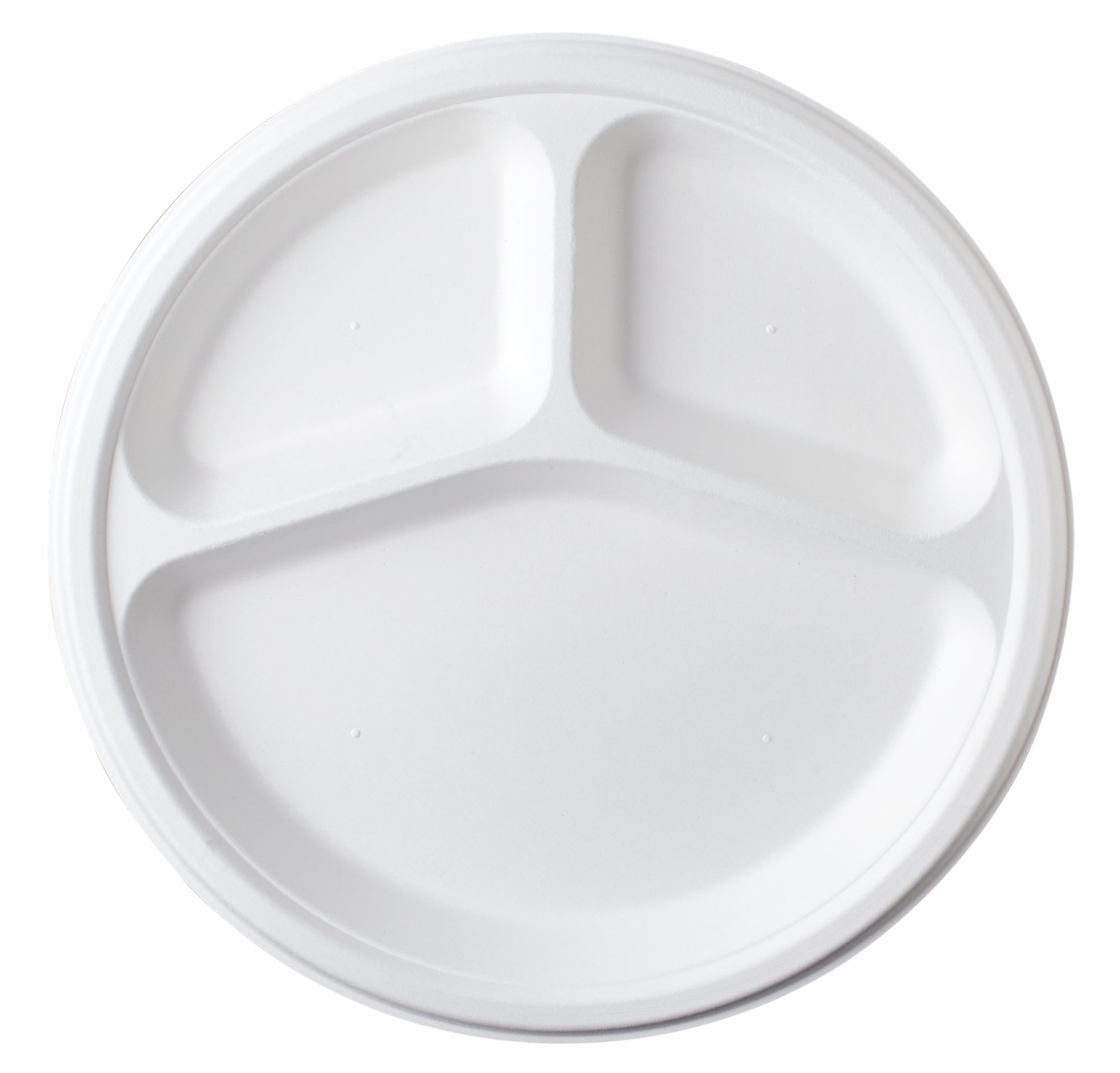 9 INCH 3 COMPARTMENT ROUND PLATES