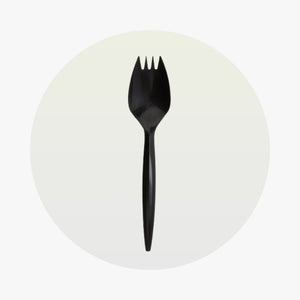 Black Heavy Weight Sporks - Loose