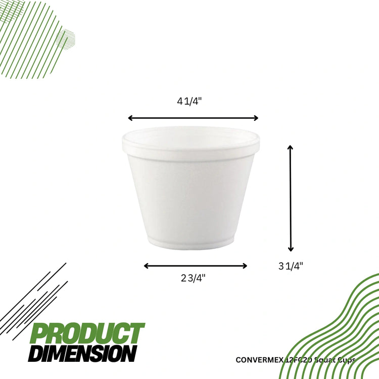 CONVERMEX 12FC20 Squat Cups | 12 oz