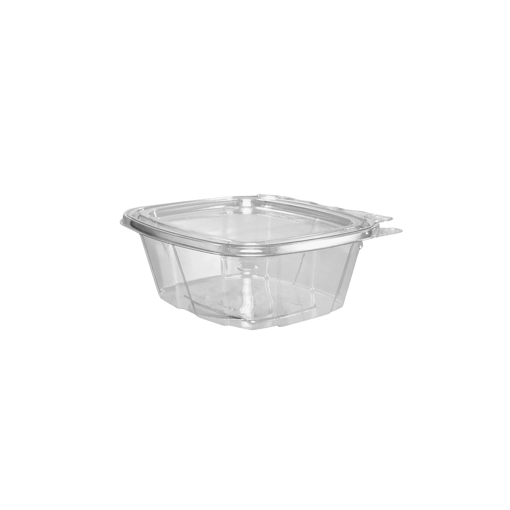 Clear Tamper-Evident Hinged Container With Flat Lid | 16 oz