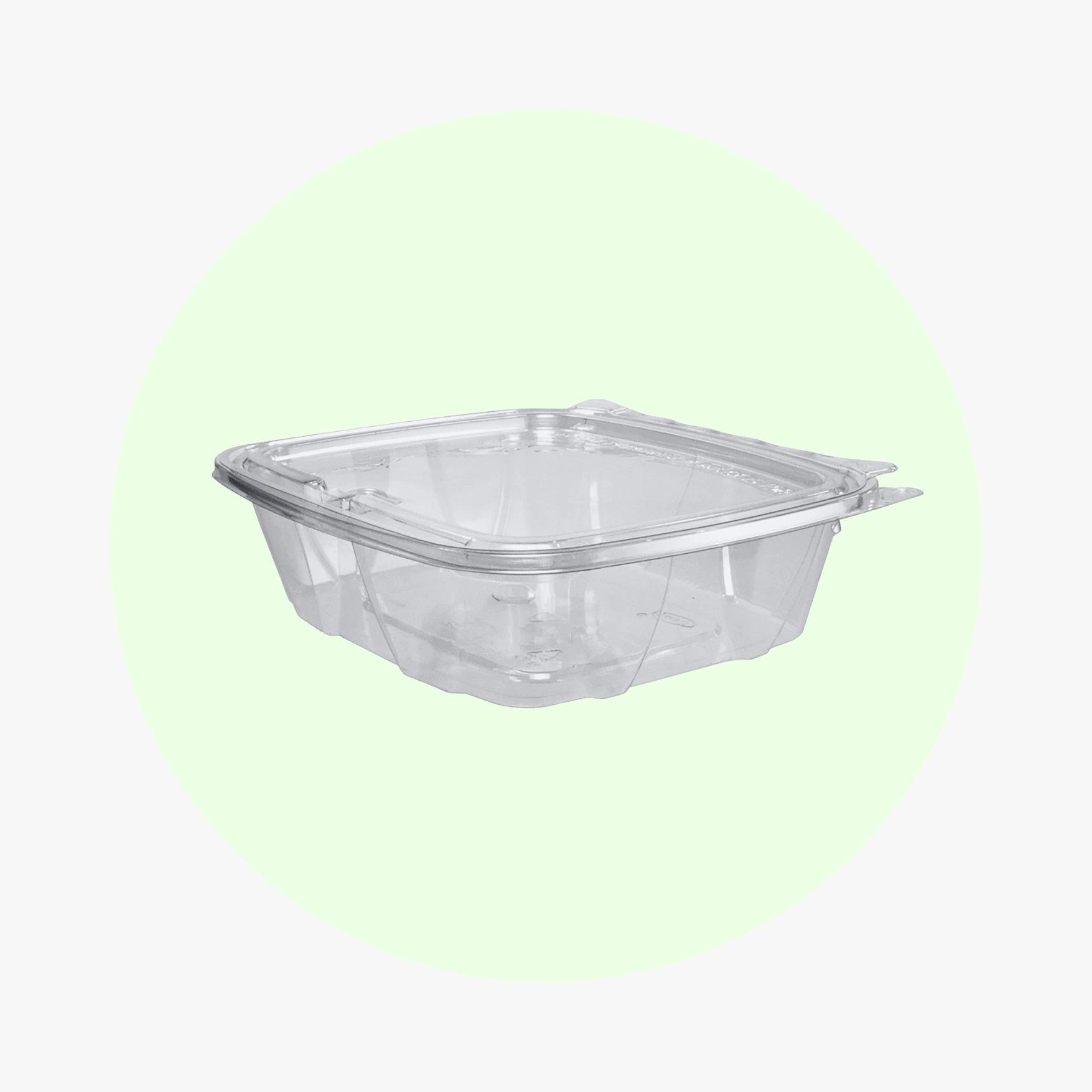 Clear Tamper-Evident Hinged Container With Flat Lid | 24 oz