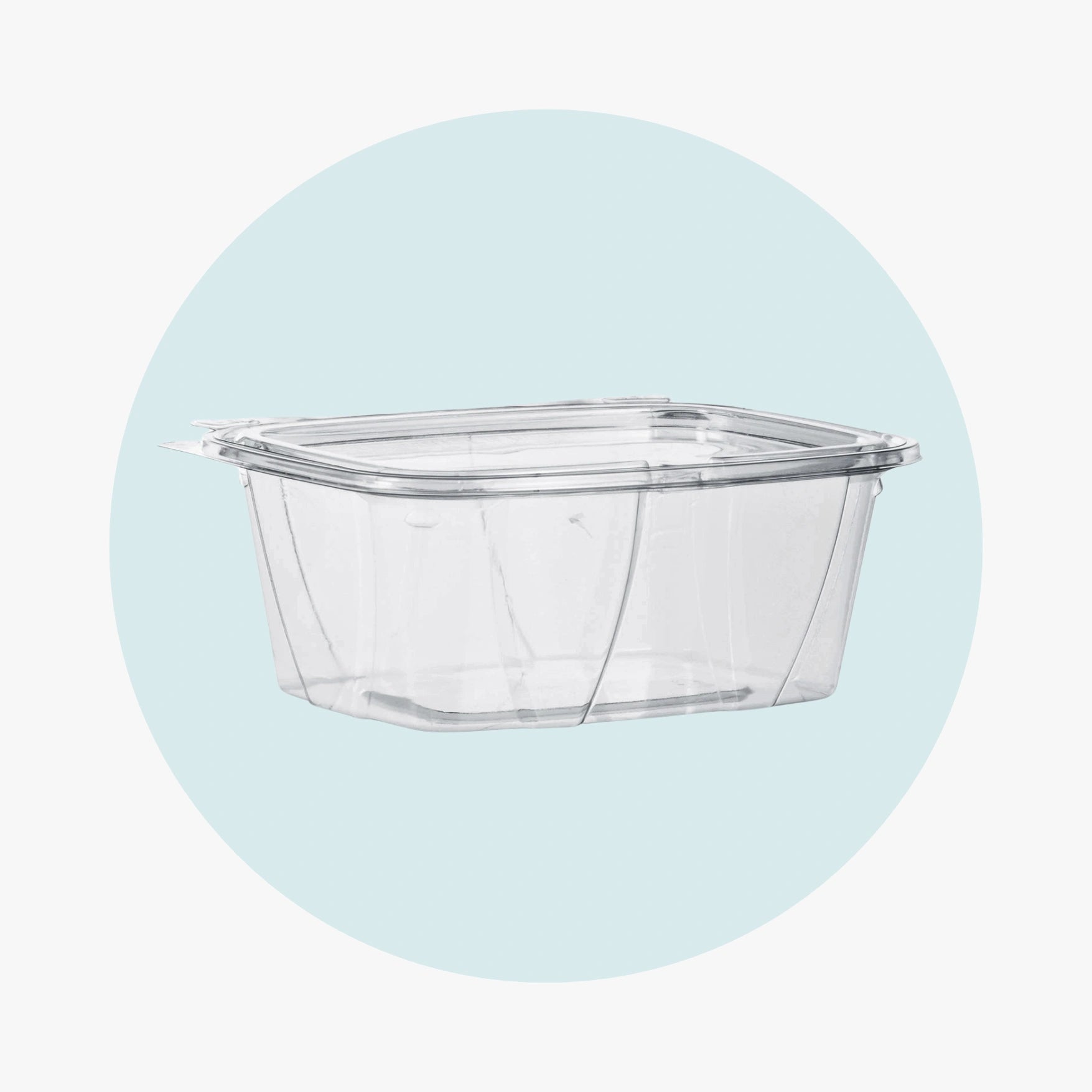 Clear Tamper-Evident Hinged Container With Flat Lid | 32 oz